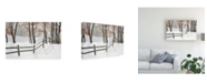 Trademark Global Monte Nagler Winter Fence and Shadow Farmington Hills Michigan Canvas Art - 37" x 49"